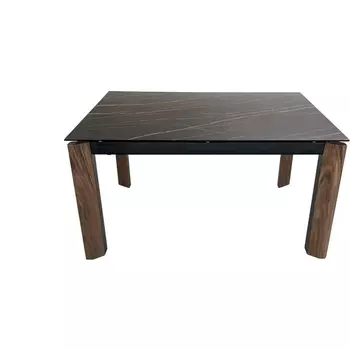 Стол обеденный IST-CASA раскладной Палермо MC-1863DT, 140(200)х90х76 см, черный мрамор