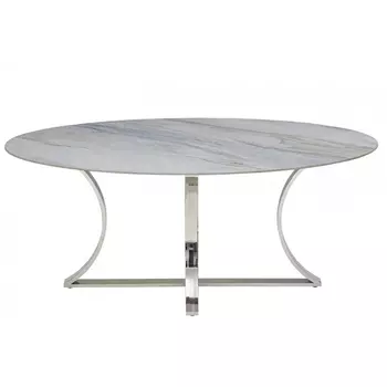 Стол обеденный IST-CASA Тренди DT-2889A, 180х90х75 см, белый мрамор