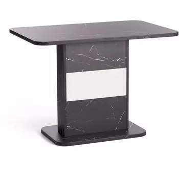 Стол обеденный ЛДСП, 105-140х68,6х75 см, Мрамор Блэк Роял/Белый Tetchair Smart 19264