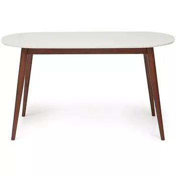 Стол обеденный (Макс) основание бук, столешница мдф, х 75см, Белый + Коричневый Tetchair Max 10465