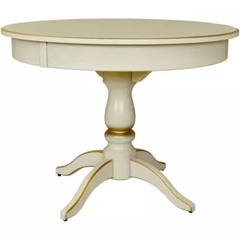 Стол обеденный Моро 04 раздвижной слоновая кость/золото 100/140*100 от фабрики Mebelik