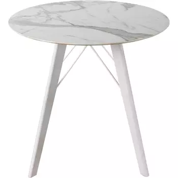 Стол обеденный обеденный JET CERAMIC круглый d-80 (Дерево бук, Выбеленное) Jet-Ceramic