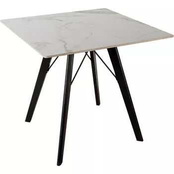 Стол обеденный обеденный JET CERAMIC квадратный 80*80 (Дерево бук, Венге) RF Wenge Statuario 80x80 Jet-Ceramic