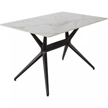 Стол обеденный обеденный JET CERAMIC прямоугольный 120*80 (Термопластичный полимер, Черный) FF Nero Statuario 80х120 Jet-Ceramic