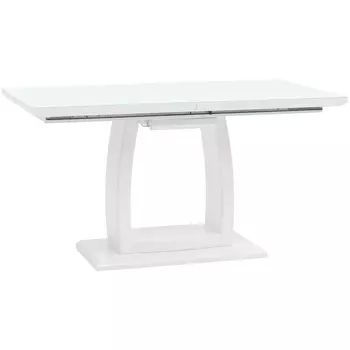 Стол обеденный раскладной 140-170*80 глянцевый белый Stool Group УТ000003495