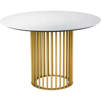 Стол обеденный Patrik New д.110 Мрамор Бьянко /Золото R-Home арт.4103118h