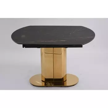 Стол обеденный раскладной Атриум-2 MC3035-120B, 120(30+30)х90х77 см, черная керамика IST-CASA