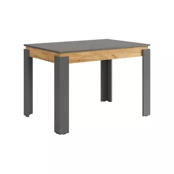 Стол обеденный раздвижной Гермес 2 Mebelson (ЛДСП/Графит,Дуб золотой) арт.KM-0209.3319