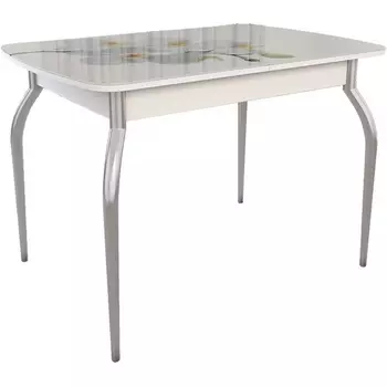 Стол обеденный раздвижной Танго Mebelson (ЛДСП/Белый,Орхидея) арт.KM-0215.1858