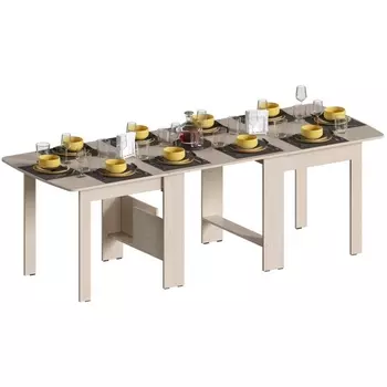 Стол обеденный раздвижной Woodville СтК7 дуб молочный 295287