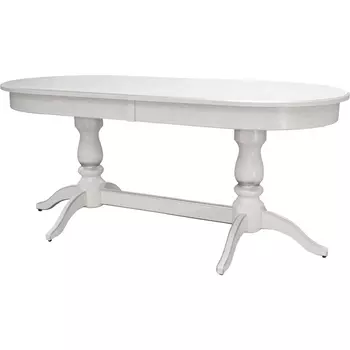 Стол обеденный Тарун 3 раздвижной белый/серебро 150/200*84 Mebelik арт.008259