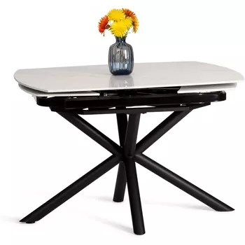 Стол обеденный Winston/Винстон Tetchair (Керамика,Металл/Белый,Черный) арт.21856