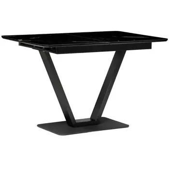 Стол на тумбе Woodville Бугун обсидиан / черный 500004