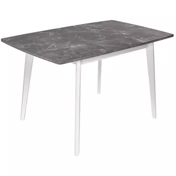 Стол раскладной 100-130x80x76см, Мрамор Сиена, белый Bradex Home Oslo FR 0906