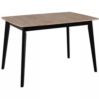 Стол раскладной 120-160x80x76см, Дуб Навара, чёрный Bradex Home Oslo FR 0851