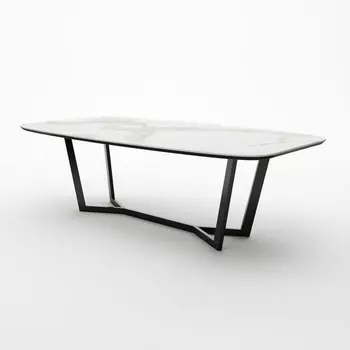 Стол овальный Top Concept BENZ 160, керамика матовая, белая