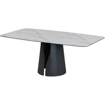 Стол овальный Top Concept GIO 180, керамика матовая, белая