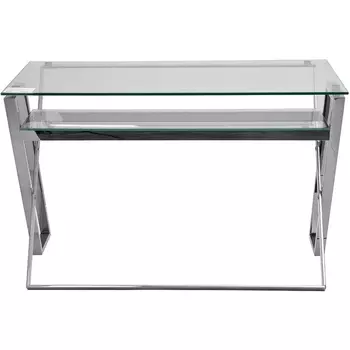 Стол письменный стекло прозр/хром 120*60*78см Garda Decor арт.GY-17910