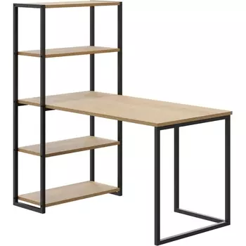 Стол письменный-стеллаж Board 1400х700 ОГОГО (арт.636281), (ЛДСП/Дуб Корбридж,Черный) ОГОГО Обстановочка!