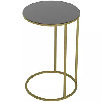 Стол придиванный Калифорния Остин Glass Черная лакобель/Золото от фабрики Калифорния