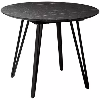 Стол R-Home Диего d860 мрамор графит со скосом