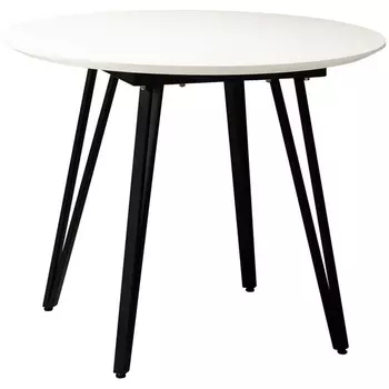 Стол R-Home Диего d960 белый со скосом