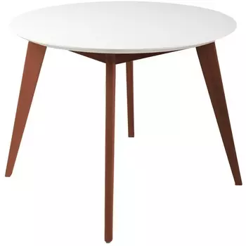 Стол R-Home Лунд круглый д.960 Белый Темный орех