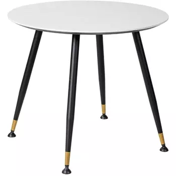 Стол R-Home Месси d860 мрамор Бьянко со скосом