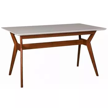 Стол R-Home Нарвик раскладной 120-160 ОРЕХ-Белый