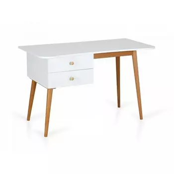 Стол рабочий Rili ОГОГО 702985 (белый, бук) ОГОГО Обстановочка!