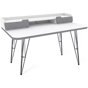 Стол рабочий Sheffilton SHT-TU10/TT31 120/65 ЛДСП черный/белый шагрень/серый от фабрики Sheffilton