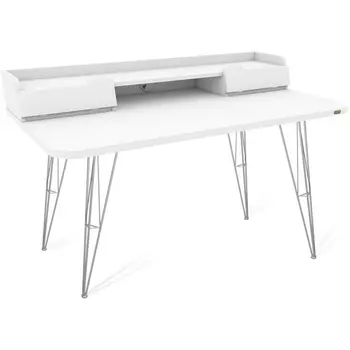 Стол рабочий Sheffilton SHT-TU10/TT31 120/65 ЛДСП хром лак/белый шагрень от фабрики Sheffilton