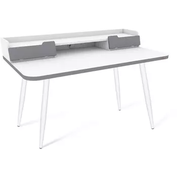 Стол рабочий Sheffilton SHT-TU14/TT31 120/65 ЛДСП белый муар/белый шагрень/серый от фабрики Sheffilton