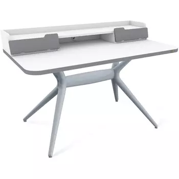 Стол рабочий Sheffilton SHT-TU30-2/TT31 120/65 ЛДСП серый/белый шагрень/серый от фабрики Sheffilton