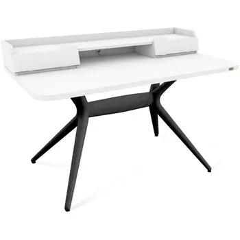 Стол рабочий Sheffilton SHT-TU30-2/TT31 120/65 ЛДСП черный/белый шагрень от фабрики Sheffilton