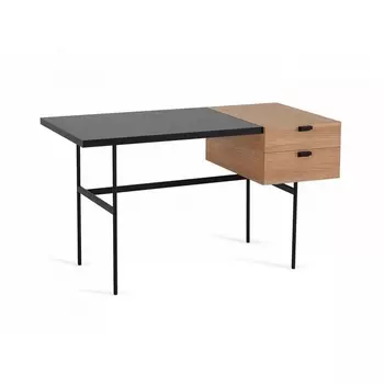 Стол рабочий Tanis ОГОГО 725559 (робиния брэнсон, черный) ОГОГО Обстановочка!