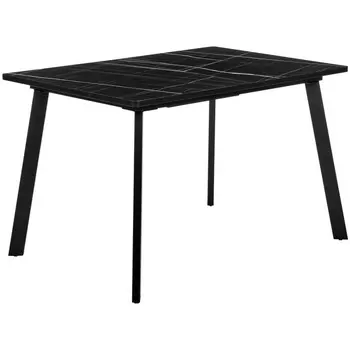 Стол раскладной 120-160х80х75 чёрный мрамор с чёрными ножками Bradex Home Dublin RF 0416