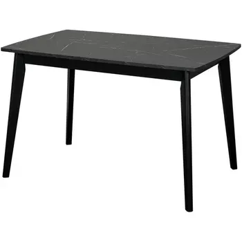 Стол раскладной 120-160x80x76см, Мрамор неро, чёрный Bradex Home Oslo FR 0839