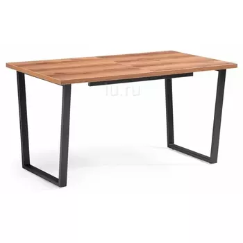 Стол раскладной мм дуб делано темный / черный матовый Woodville Лота 483872