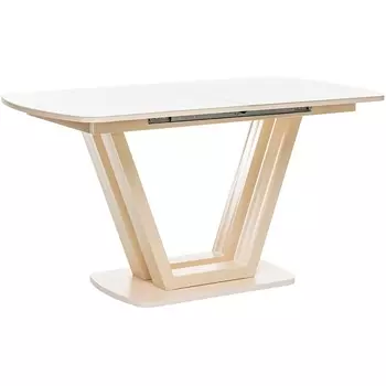 Стол раздвижной Leset Каби new (металл Крем, стекло Крем) 2500000082948