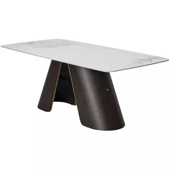 Стол SELTA 200 Белый мрамор CA071, керамика / Дуб/Золотой, ®DISAUR M-City