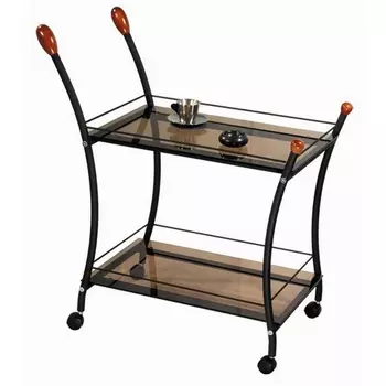 Стол сервировочный Поло чёрный/тонированное стекло от фабрики Mebelik