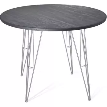 Стол Sheffilton SHT-TU10/TT 90 МДФ хром лак/каменный уголь