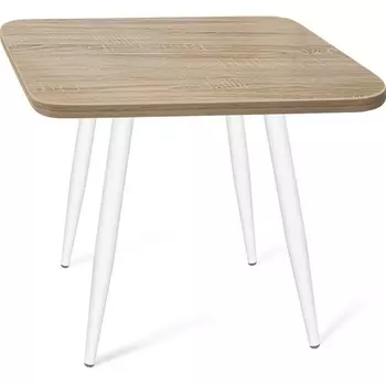 Стол Sheffilton SHT-TU14/60/60 ЛДСП белый муар/дуб сонома