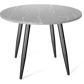 Стол Sheffilton SHT-TU14/TT 90 МДФ черный муар/серый мрамор