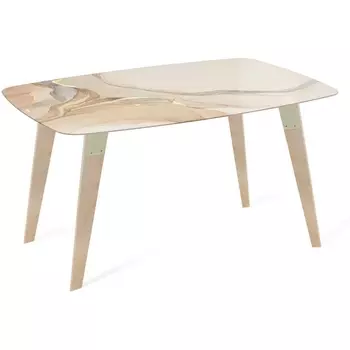 Стол Sheffilton SHT-TU16/TT32 118/77 стекло/МДФ прозрачный лак/дымчатый топаз