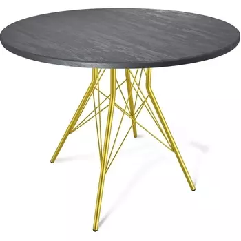 Стол Sheffilton SHT-TU2-1/ТТ 90 МДФ золото/каменный уголь