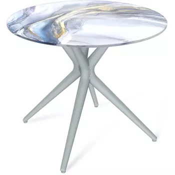 Стол Sheffilton SHT-TU30/TT32 80 СТЕКЛО/МДФ серый/млечный путь