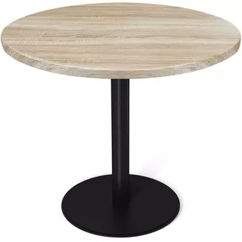 Стол Sheffilton SHT-TU43/TT 80 МДФ черный муар/дуб сонома светлый