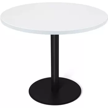 Стол Sheffilton SHT-TU43/TT 80 МДФ черный муар/белоснежная шагрень